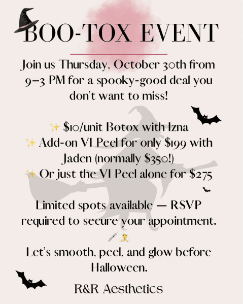 Boo-tox-event-r&r-aesthetics-roswell-georgia