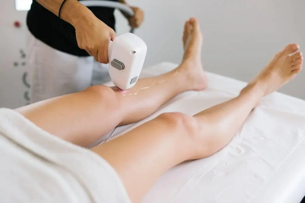 A woman with smooth, hair-free skin used to provide answers to common questions about laser hair removal treatments.