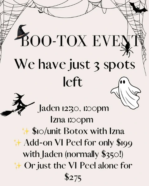 Boo-tox-event-3-spot-left-r&r-aesthetics-roswell-ga